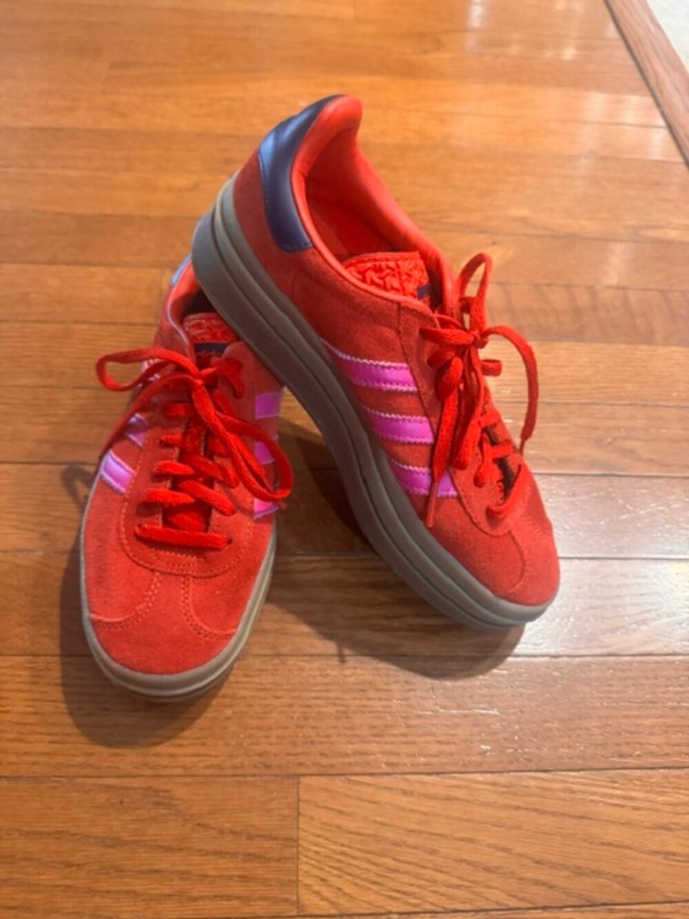 adidas Originals Gazelle Bold "Red/Semi Lucid Fuchsia/Night Indigo" Women's Shoe